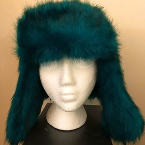 Teal Steve Madden Russian Trapper Earflap Ski Hat